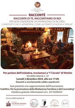 DAL 2 DICEMBRE 2024 RACCONTÈ A VITOLINI