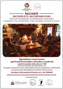 RACCONTE' RIPRENDE A VITOLINI TUTTI I LUNEDI' DI N...